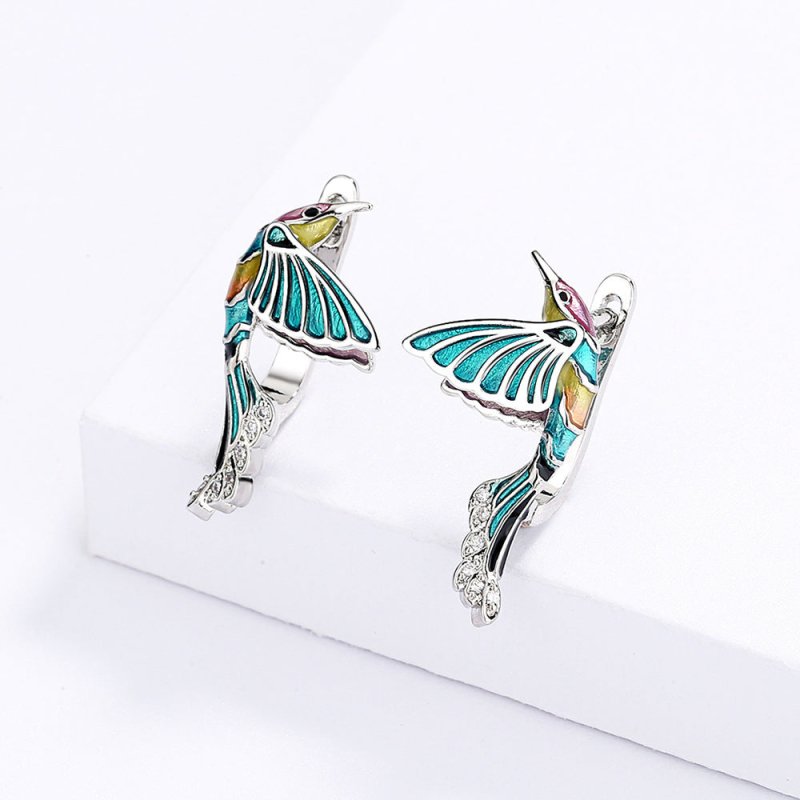 Hummingbird Earrings - Epoxy Ring Design-Jewearrings