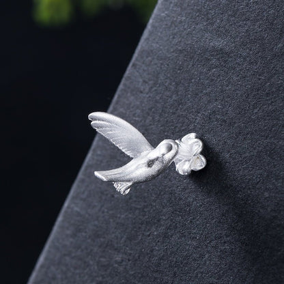 Hummingbird Earrings - Flower Stud Design-Jewearrings