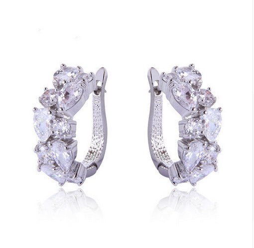 Hypoallergenic Colorful Zircon Earrings-Jewearrings