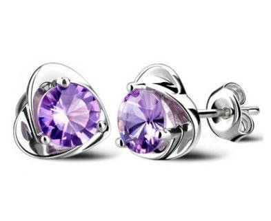 Hypoallergenic Earrings: Amethyst Crown-Jewearrings