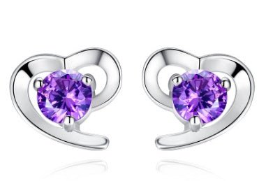 Hypoallergenic Earrings: Amethyst Crown-Jewearrings