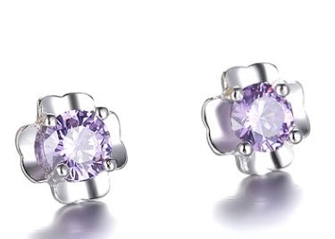 Hypoallergenic Earrings: Amethyst Crown-Jewearrings