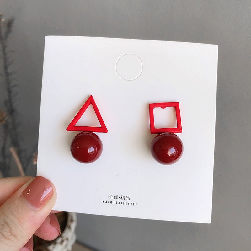 Hypoallergenic Earrings: Asymmetric AB Purple-Jewearrings