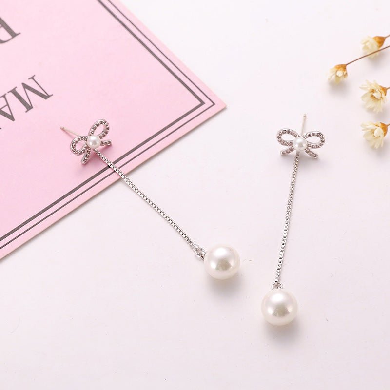 Hypoallergenic Earrings: Bow Pearl-Jewearrings