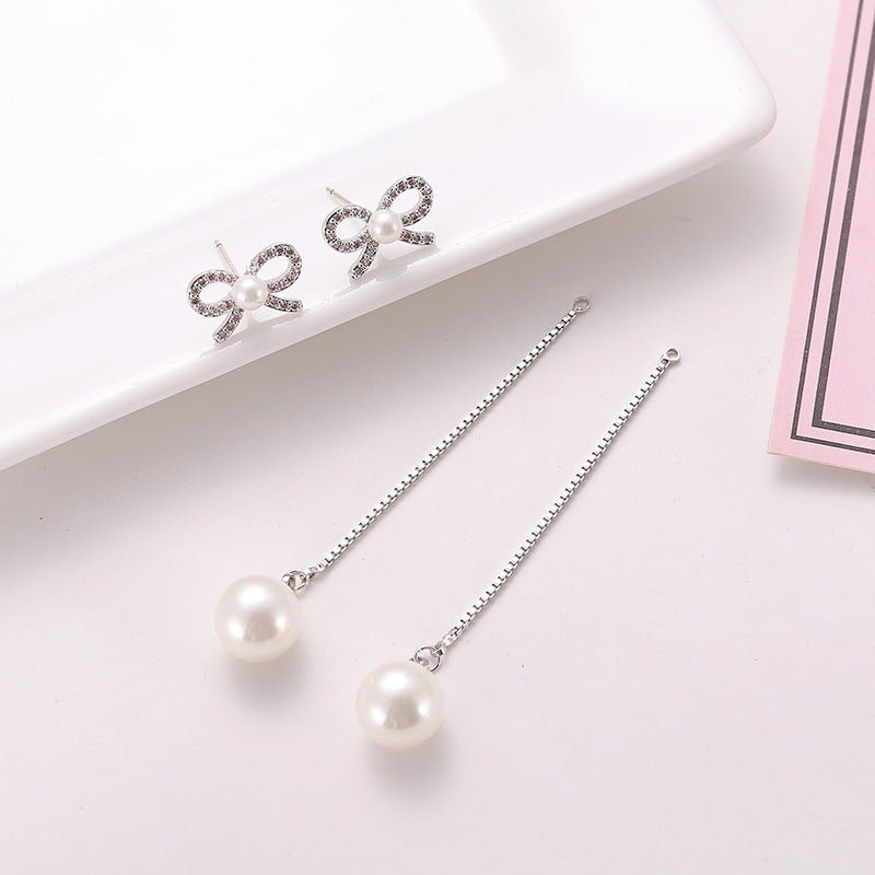 Hypoallergenic Earrings: Bow Pearl-Jewearrings