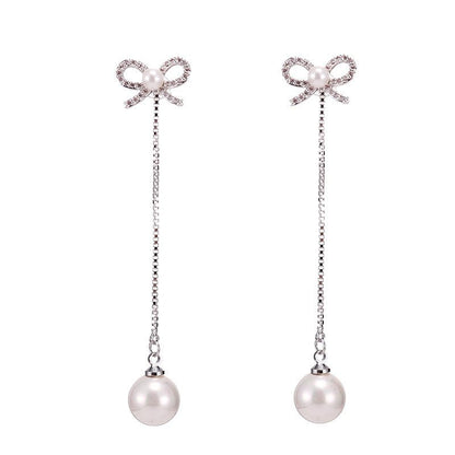 Hypoallergenic Earrings: Bow Pearl-Jewearrings