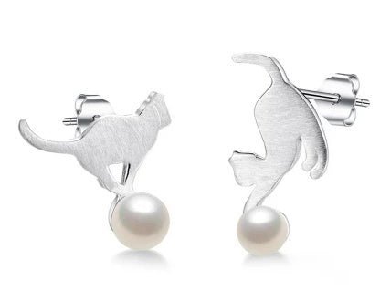 Hypoallergenic Earrings - Brushed Pearl Earrings-Jewearrings