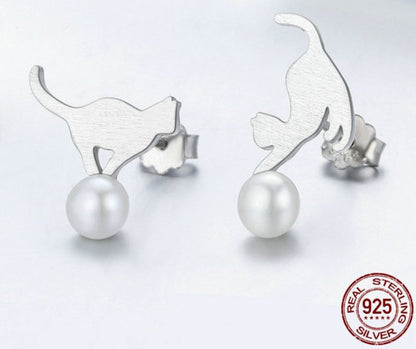 Hypoallergenic Earrings - Brushed Pearl Earrings-Jewearrings