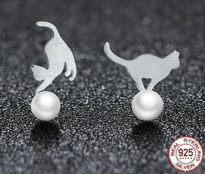 Hypoallergenic Earrings - Brushed Pearl Earrings-Jewearrings