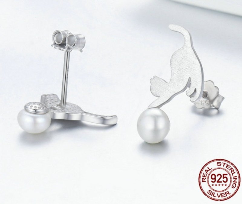 Hypoallergenic Earrings - Brushed Pearl Earrings-Jewearrings