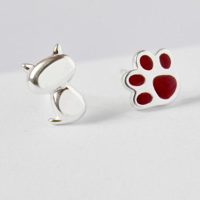 Hypoallergenic Earrings Cat Claw Stud Earrings-Jewearrings