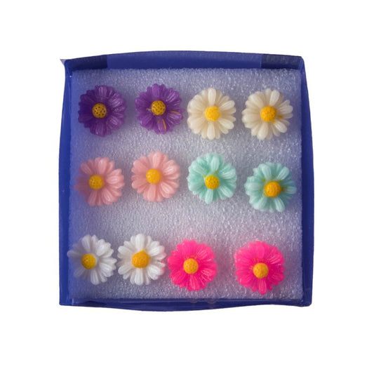 Hypoallergenic Earrings: Chrysanthemum Rose Stud-Jewearrings