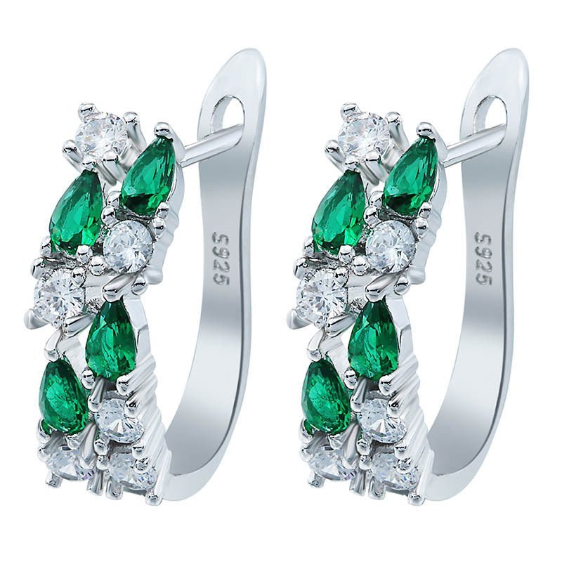 Hypoallergenic Earrings - Colored Zircon Earrings-Jewearrings