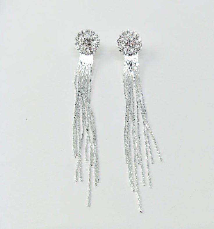 Hypoallergenic Earrings - Crystal Tassel Earrings-Jewearrings