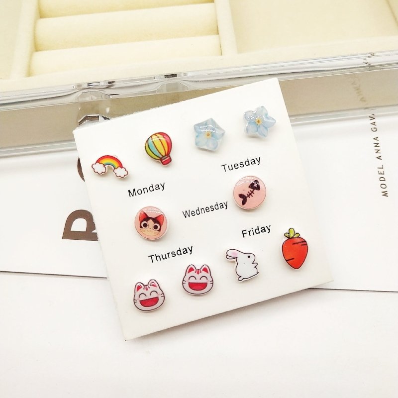 Hypoallergenic Earrings - Cute Cartoon Earrings-Jewearrings