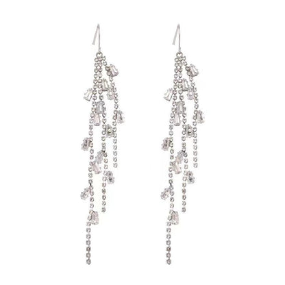 Hypoallergenic Earrings Diamond Long Style-Jewearrings