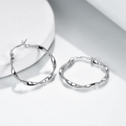 Hypoallergenic Earrings: Endless Hoop Twist-Jewearrings