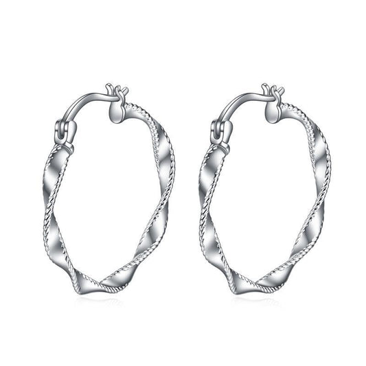 Hypoallergenic Earrings: Endless Hoop Twist-Jewearrings