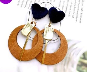 Hypoallergenic Earrings: Exaggerated Wood Flowers-Jewearrings