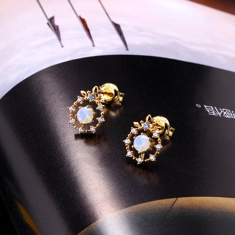 Hypoallergenic Earrings - Gemstone Zircon Studs-Jewearrings