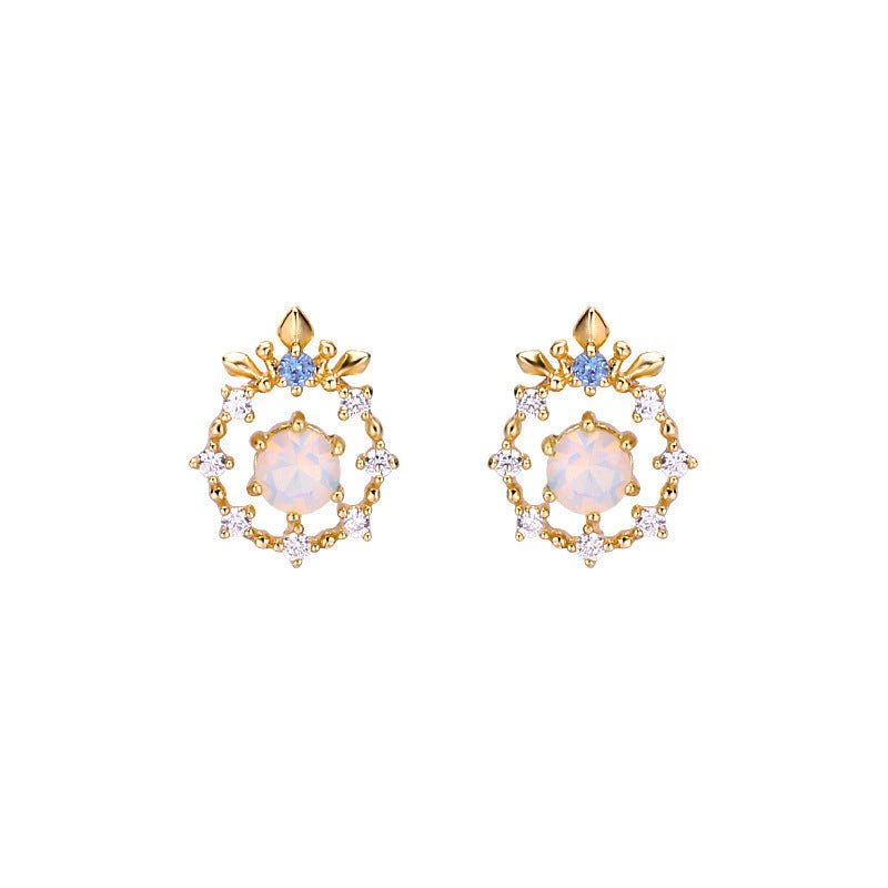 Hypoallergenic Earrings - Gemstone Zircon Studs-Jewearrings