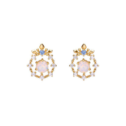 Hypoallergenic Earrings - Gemstone Zircon Studs-Jewearrings