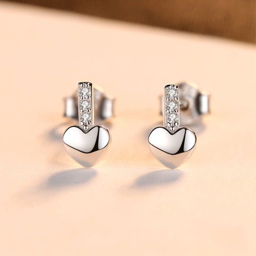 Hypoallergenic Earrings - Heart-shaped Studs-Jewearrings