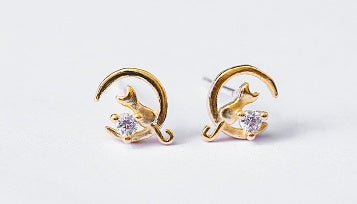 Hypoallergenic Earrings Kitten Earrings-Jewearrings