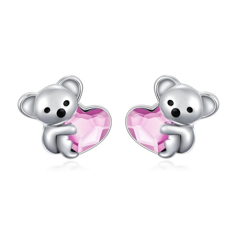 Hypoallergenic Earrings Koala Bear Earrings-Jewearrings