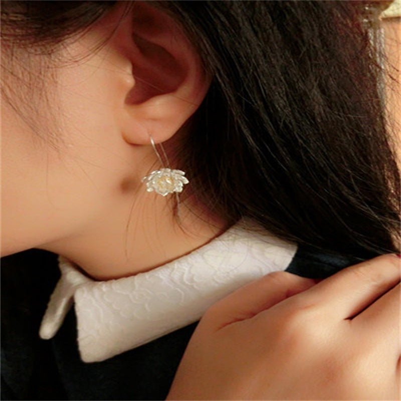 Hypoallergenic Earrings - Lotus Earrings-Jewearrings