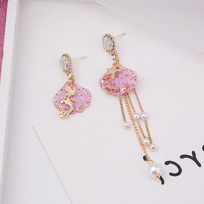 Hypoallergenic Earrings Mermaid Pearl Studs-Jewearrings