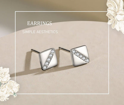 Hypoallergenic Earrings - Micro Diamond Studs-Jewearrings