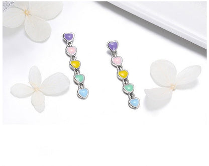 Hypoallergenic Earrings - Rainbow Heart Stud-Jewearrings