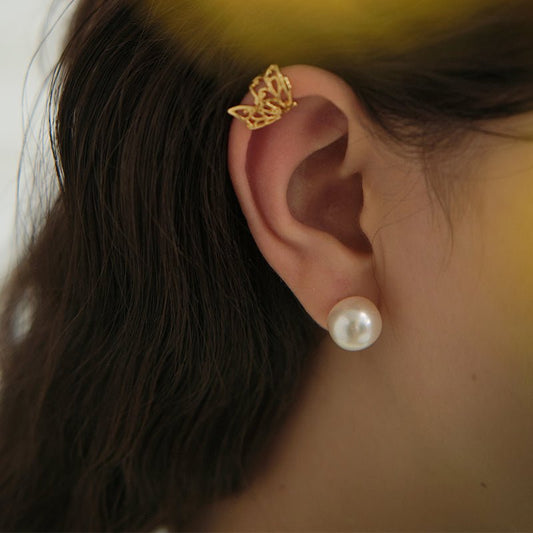 Hypoallergenic Earrings Retro Pearl Studs-Jewearrings