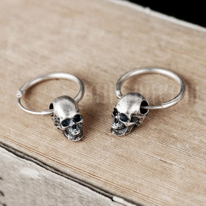 Hypoallergenic Earrings - Retro Skull Earrings-Jewearrings