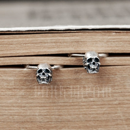 Hypoallergenic Earrings - Retro Skull Earrings-Jewearrings