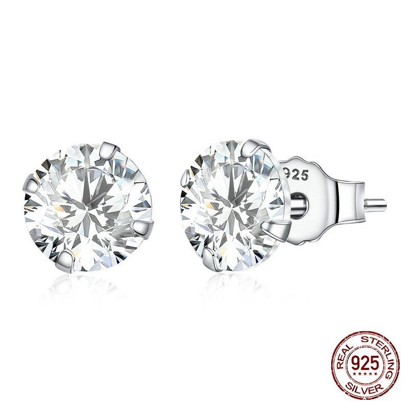 Hypoallergenic Earrings: Round Cubic Zirconia-Jewearrings