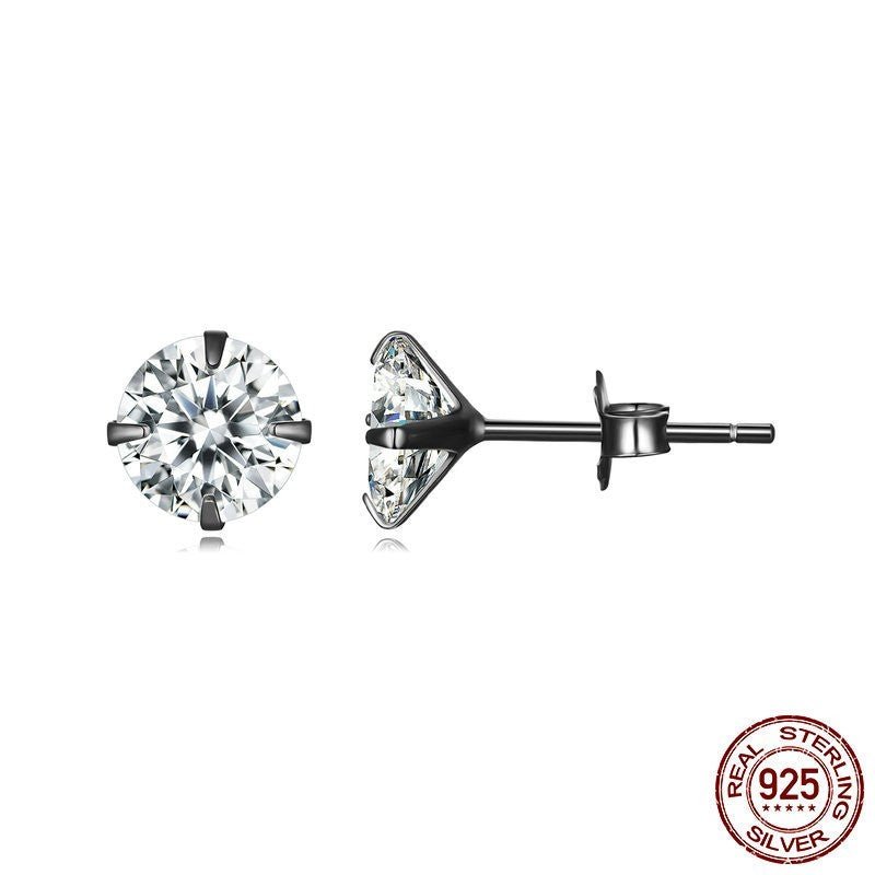 Hypoallergenic Earrings: Round Cubic Zirconia-Jewearrings