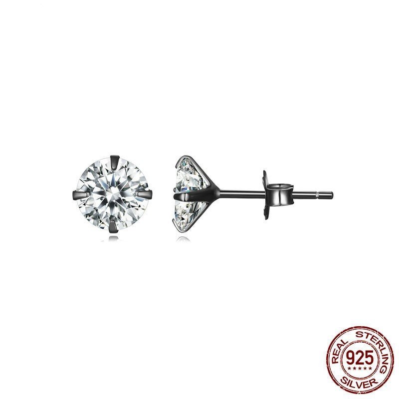 Hypoallergenic Earrings: Round Cubic Zirconia-Jewearrings