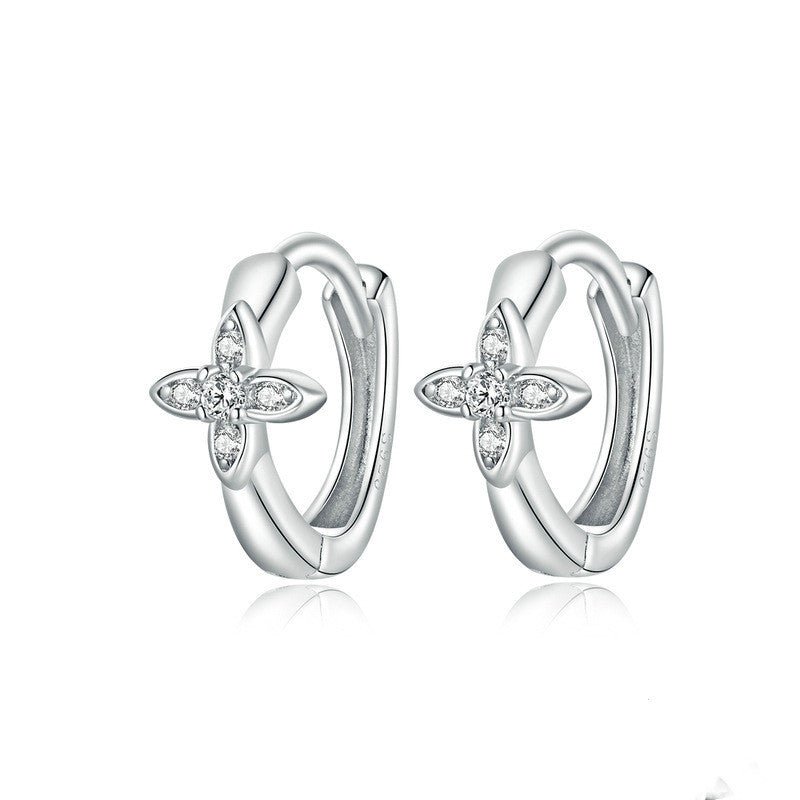 Hypoallergenic Earrings S925 Sterling Silver Star Flower-Jewearrings