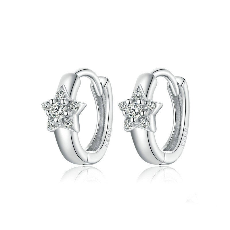 Hypoallergenic Earrings S925 Sterling Silver Star Flower-Jewearrings