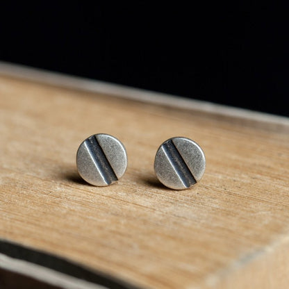 Hypoallergenic Earrings - Silver Screw Simple-Jewearrings