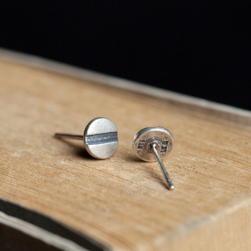 Hypoallergenic Earrings - Silver Screw Simple-Jewearrings