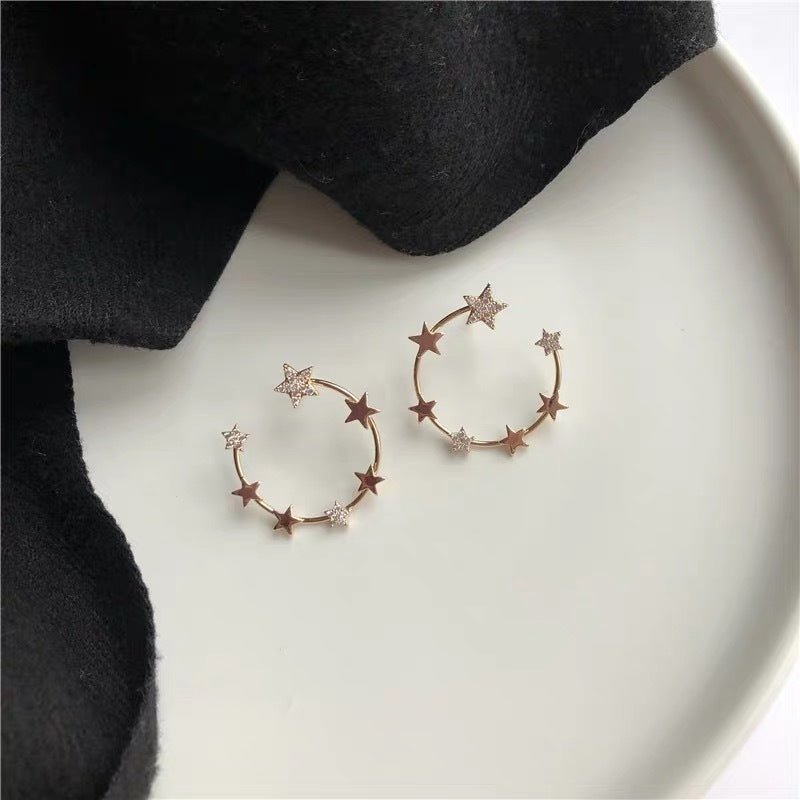 Hypoallergenic Earrings - Star Moon Earrings-Jewearrings