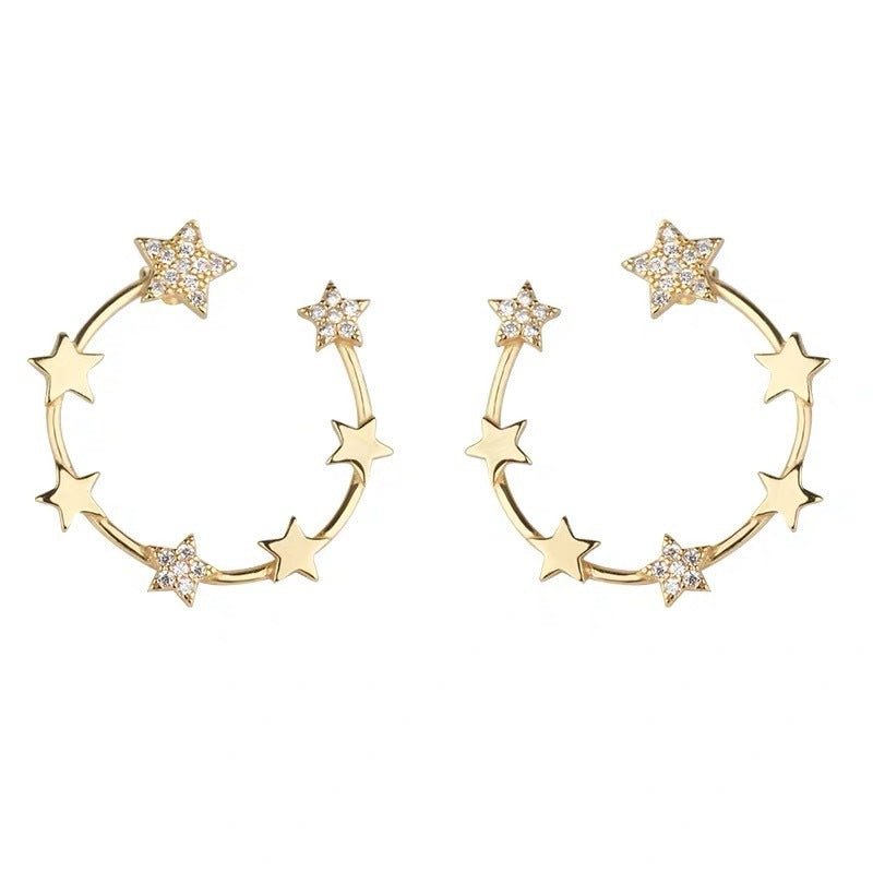 Hypoallergenic Earrings - Star Moon Earrings-Jewearrings