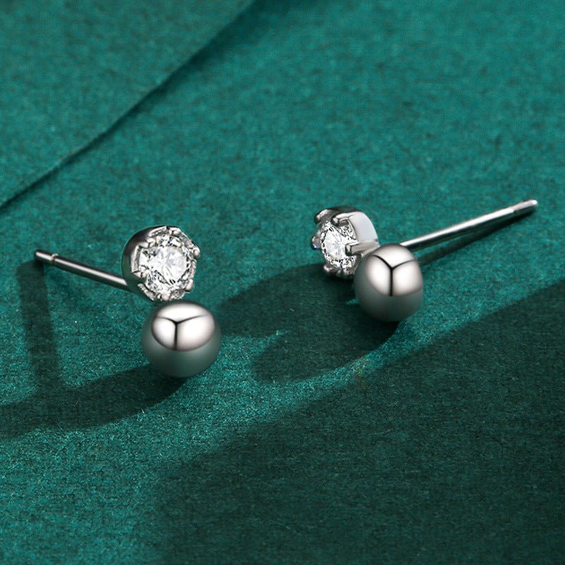 Hypoallergenic Earrings - Sterling Silver Diamond-Jewearrings