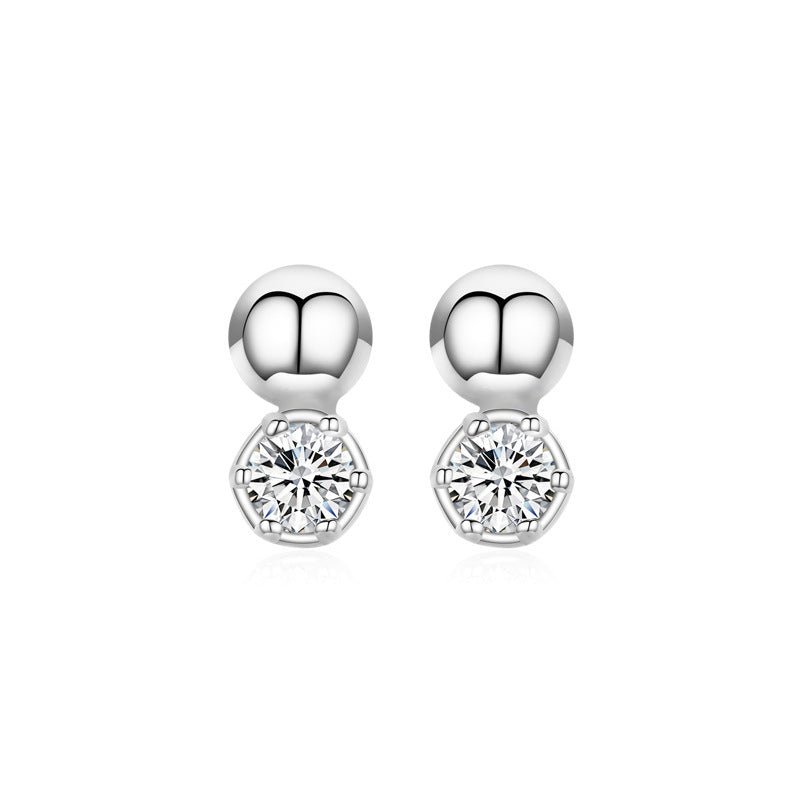 Hypoallergenic Earrings - Sterling Silver Diamond-Jewearrings