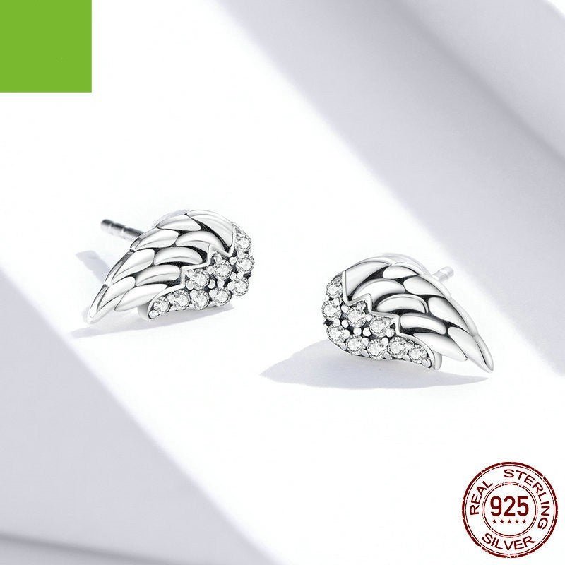 Hypoallergenic Earrings - Sterling Silver Wings-Jewearrings