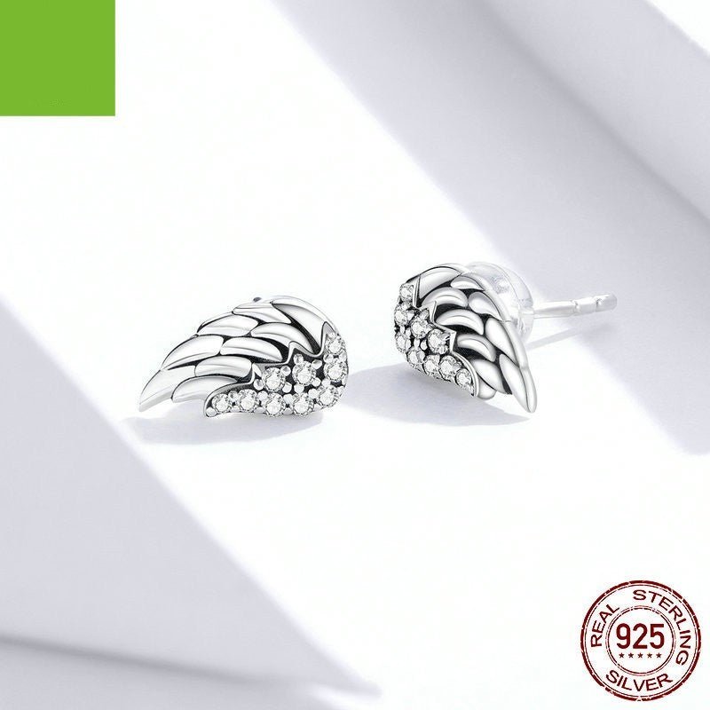 Hypoallergenic Earrings - Sterling Silver Wings-Jewearrings