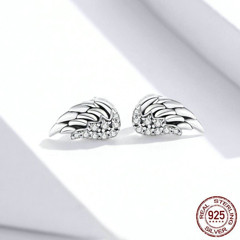 Hypoallergenic Earrings - Sterling Silver Wings-Jewearrings